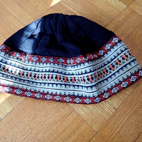 Handmade Beanie by the H'mong of Northern Vietnam - Picture 2 of 2